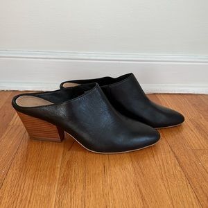 Halogen Black Mules 2.5 inch heel